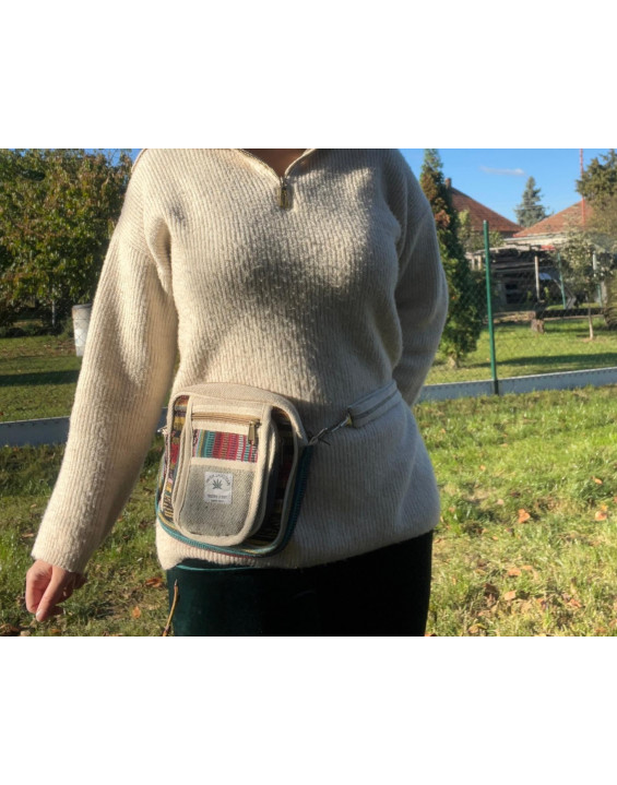 Ethno kabelka z konope - farebná